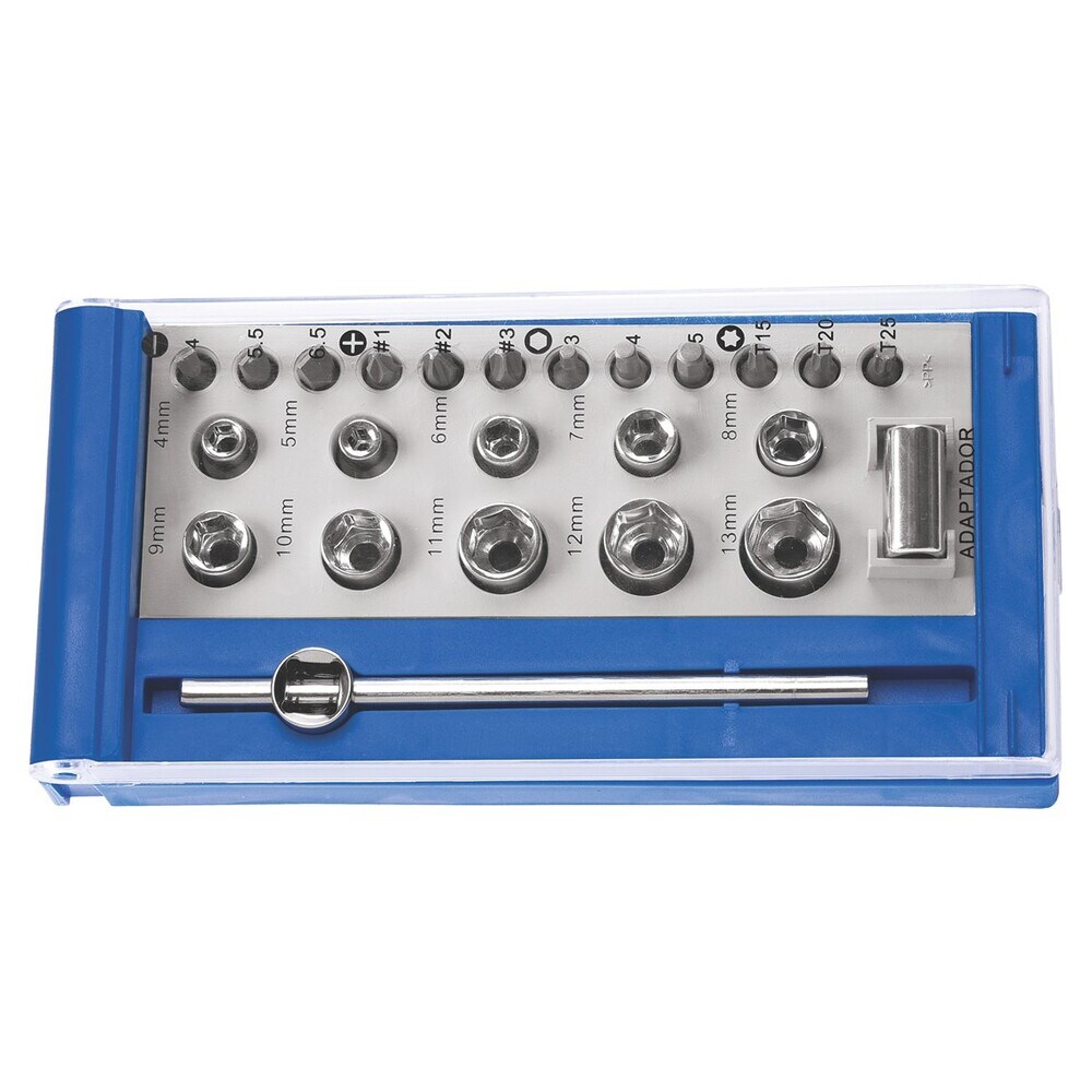 Estuche Dados y Accesorios Tramontina de 1/4 24 Pzs $209