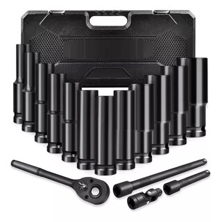 Foto 1 | Juego De Dados Alto Impacto De Aire De 1/2 16 Piezas Eo Safe Imports Esi-12366 Negro