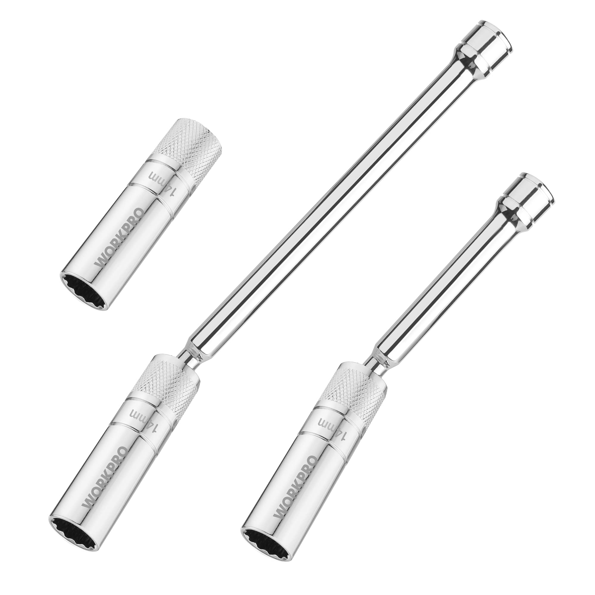 Foto 2 pulgar | Juego De Bujías Giratorias Magnéticas Workpro, 3 Piezas, 14 Mm - Venta Internacional.
