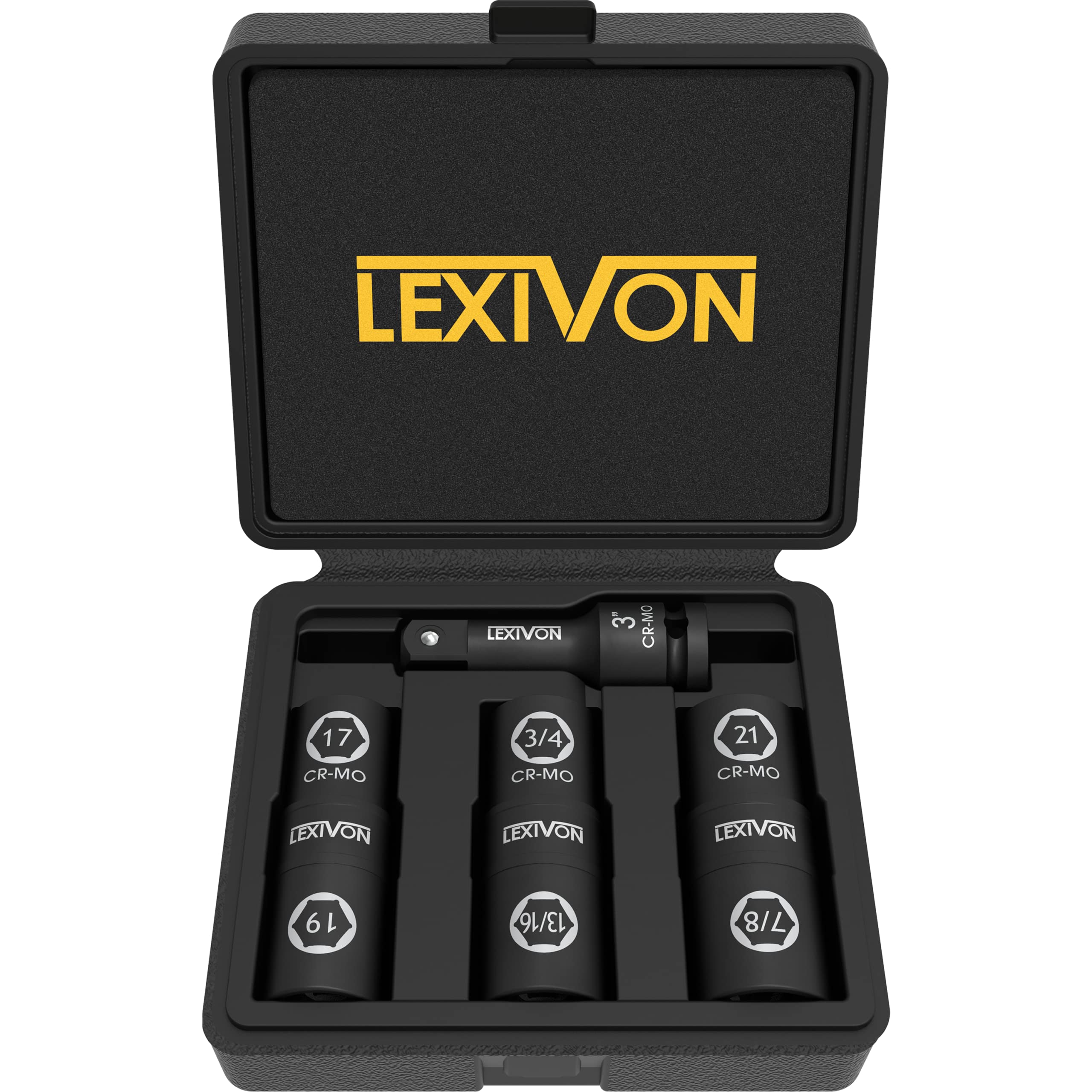 Foto 2 pulgar | Juego De Enchufes De Impacto Lexivon Lx-111 Con 6 Tuercas, Tamaño 17-21 Mm - Venta Internacional.