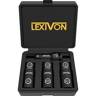 Foto 1 | Juego De Enchufes De Impacto Lexivon Lx-111 Con 6 Tuercas, Tamaño 17-21 Mm - Venta Internacional.