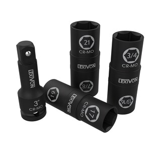 Foto 3 | Juego De Enchufes De Impacto Lexivon Lx-111 Con 6 Tuercas, Tamaño 17-21 Mm - Venta Internacional.