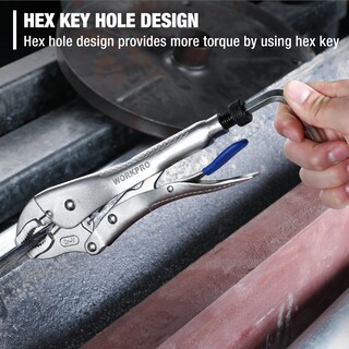Foto 3 | Juego De Alicates De Bloqueo Workpro Cr-v De 3 Piezas Con Llaves Hexagonales - Venta Internacional.