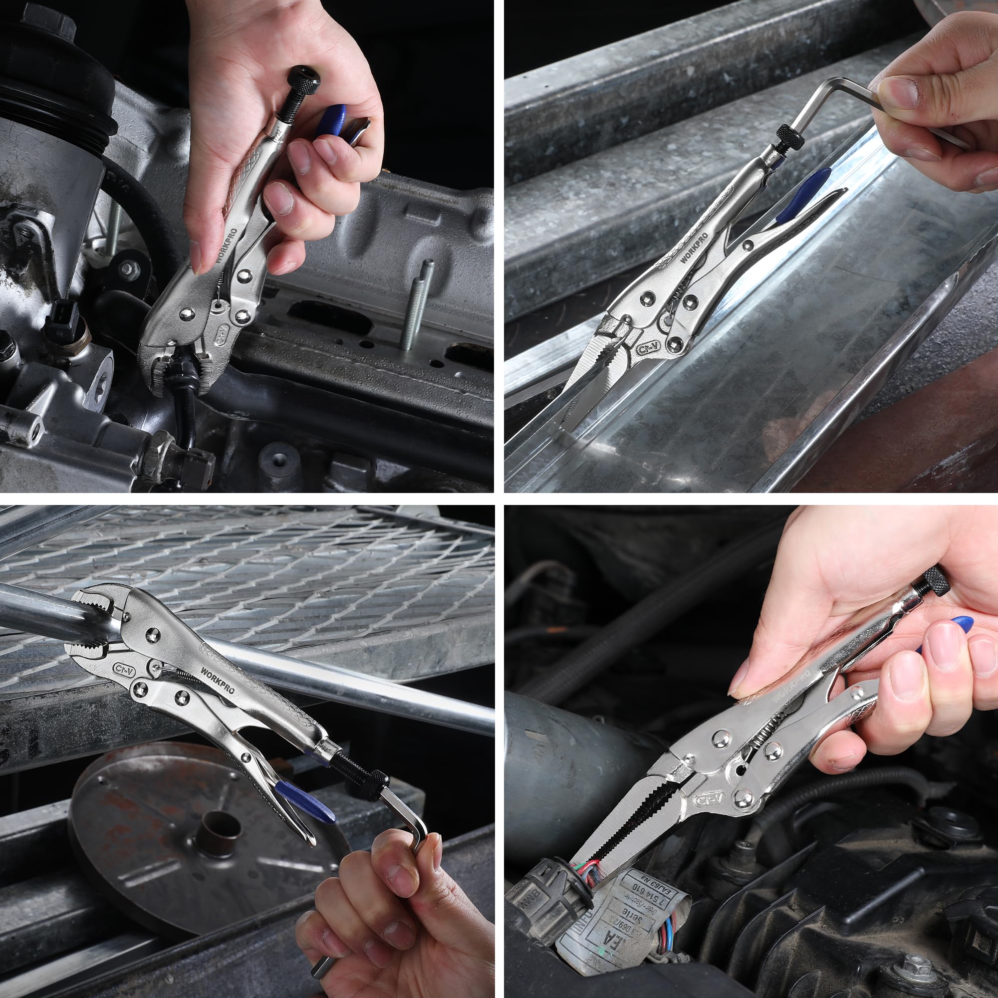 Foto 7 | Juego De Alicates De Bloqueo Workpro Cr-v De 3 Piezas Con Llaves Hexagonales - Venta Internacional.