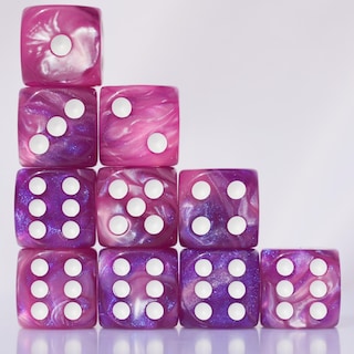 Foto 2 | Juego De Dados Acrílicos 16 Mm 10 Piezas D6 Para Juegos De Mesa Rpg Mtg Dnd - Venta Internacional.