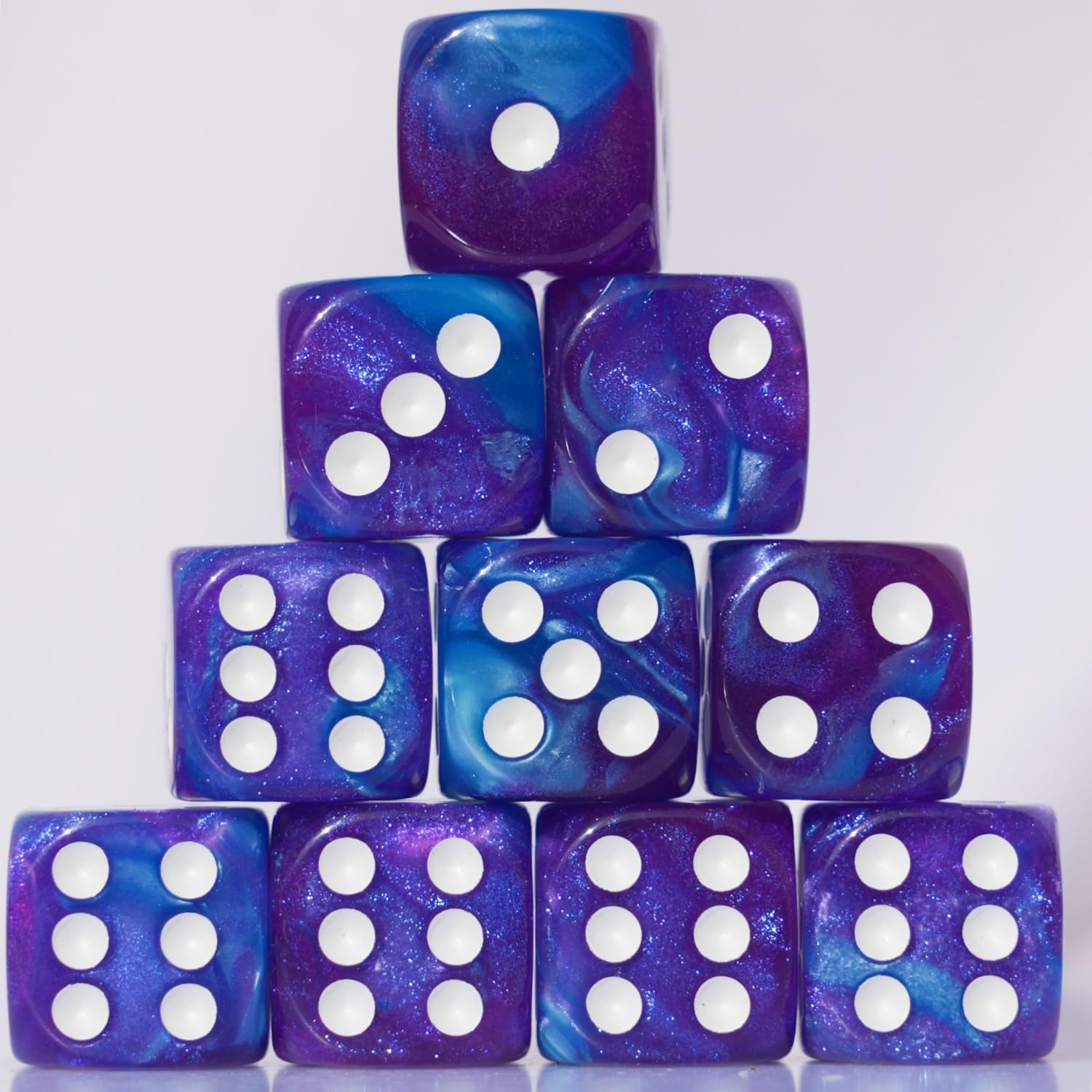 Juego De Dados Acrílicos 16 Mm 10 Piezas D6 Para Juegos De Mesa Rpg Mtg Dnd - Venta Internacional.
