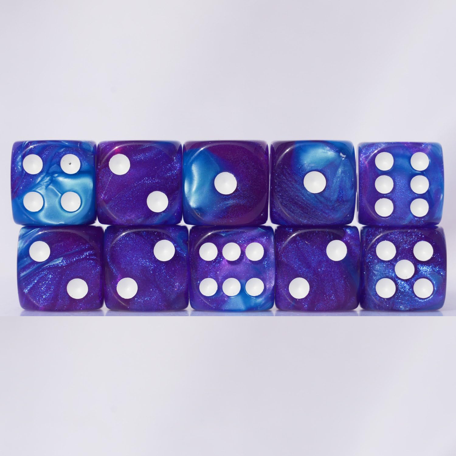 Foto 4 | Juego De Dados Acrílicos 16 Mm 10 Piezas D6 Para Juegos De Mesa Rpg Mtg Dnd - Venta Internacional.