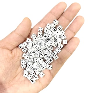 Foto 1 | Mini Dado De 5 Mm, 6 Caras, Para Juegos De Mesa, 100 Piezas, Color Blanco - Venta Internacional.