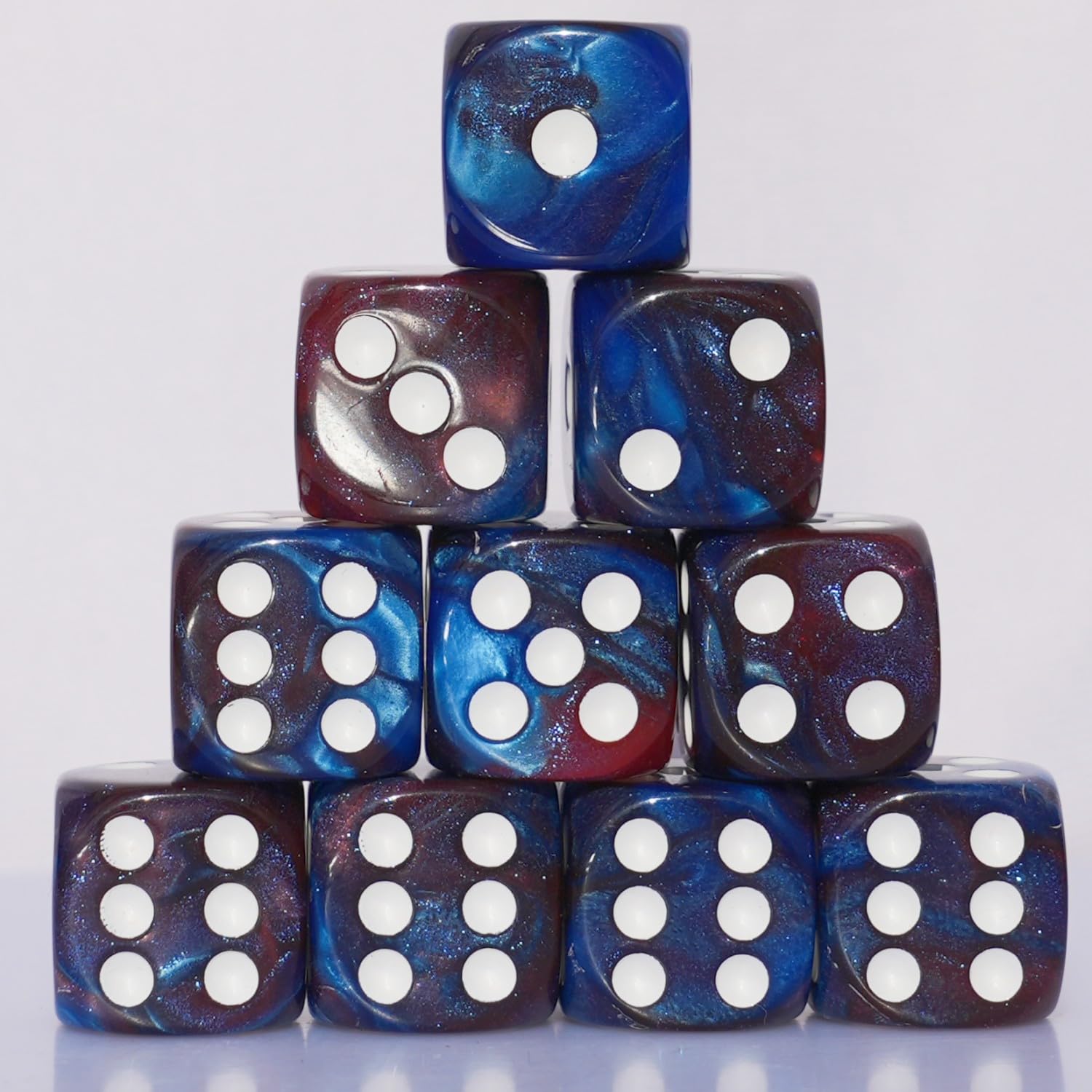Foto 2 pulgar | Juego De Dados Acrílicos De 16 Mm, 10 Piezas, Para Juegos Rpg Mtg Dnd - Venta Internacional.