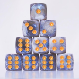 Foto 1 | Juego De Dados Acrílicos De 16 Mm, 10 Piezas D6 Para Rpg Mtg Dnd Con Bolsa (gris Y Azul) - Venta Internacional.