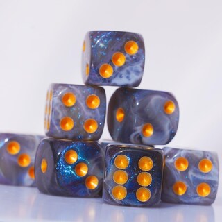 Foto 3 | Juego De Dados Acrílicos De 16 Mm, 10 Piezas D6 Para Rpg Mtg Dnd Con Bolsa (gris Y Azul) - Venta Internacional.