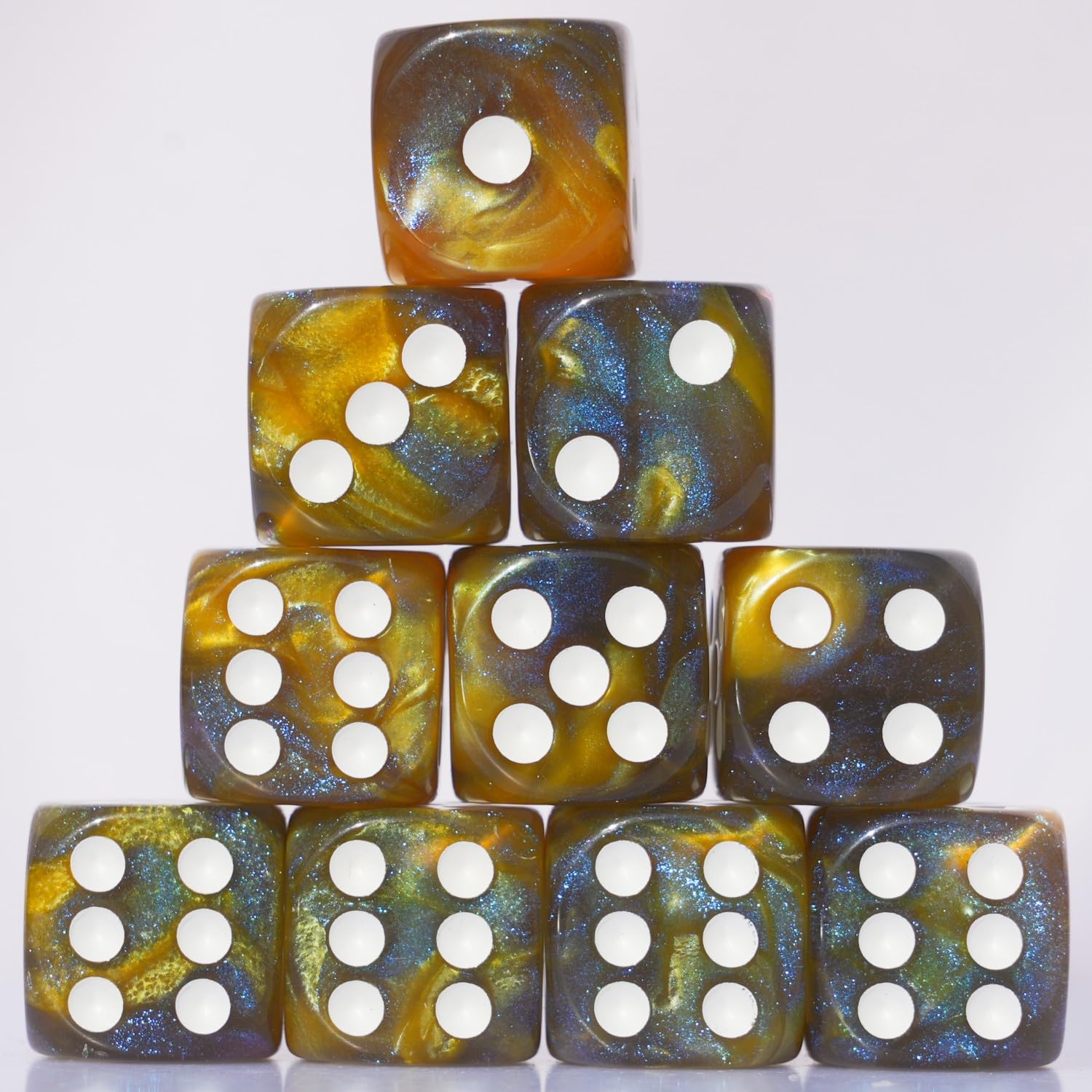 Foto 1 | Juego De Dados Acrílicos De 16 Mm, 10 Piezas, Para Juegos De Mesa Rpg Mtg Dnd - Venta Internacional.