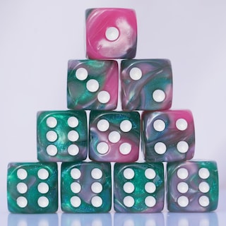 Foto 1 | Juego De Dados Acrílicos De 10 Piezas De 16 Mm Para Juegos De Mesa Rpg Mtg Dnd - Venta Internacional.