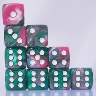 Foto 2 | Juego De Dados Acrílicos De 10 Piezas De 16 Mm Para Juegos De Mesa Rpg Mtg Dnd - Venta Internacional.