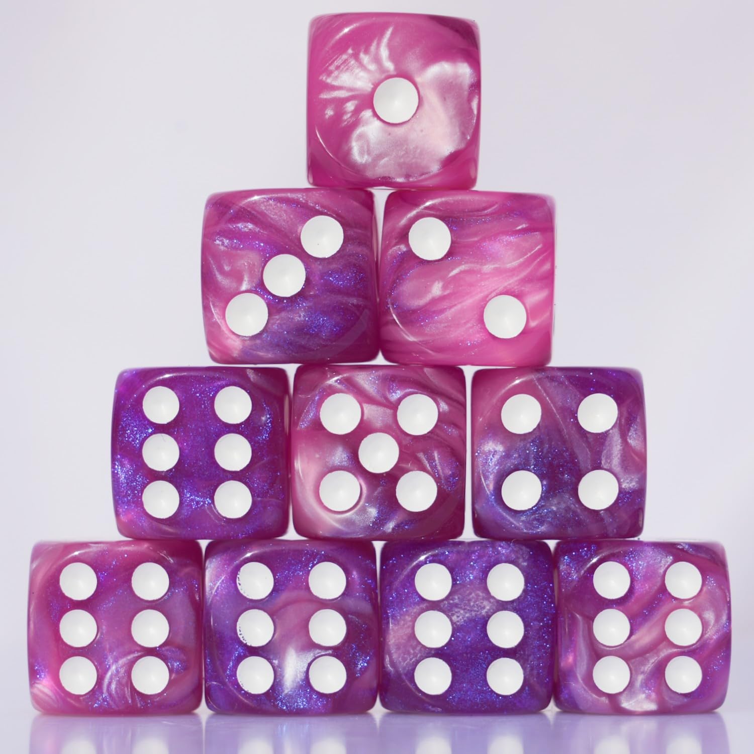 Juego De Dados Acrílicos 16 Mm 10 Piezas D6 Para Juegos De Mesa Rpg Mtg Dnd - Venta Internacional.