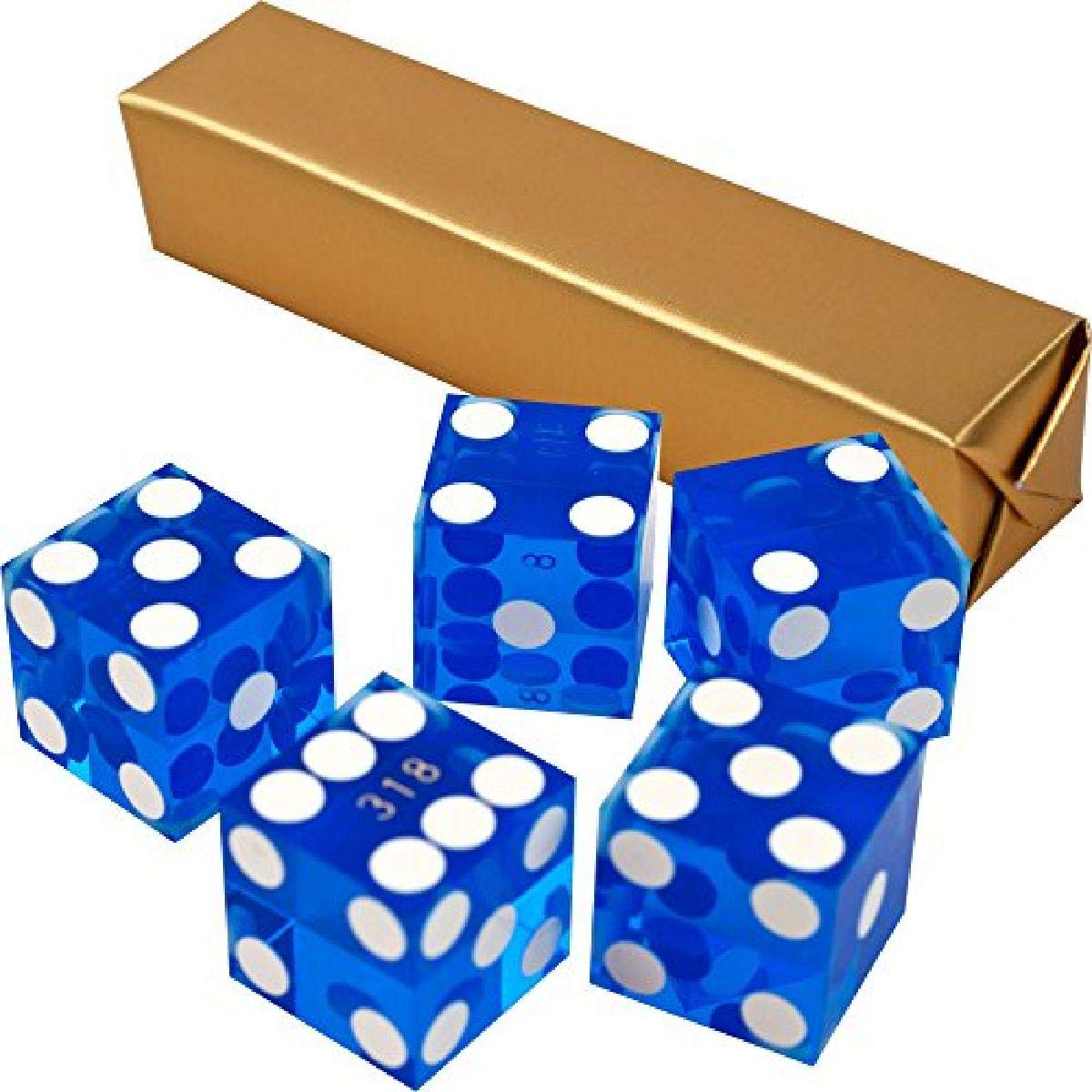Foto 1 | Casino Dice Trademark Poker, 19 Mm, Grado A, Serializado (azul) - Venta Internacional.