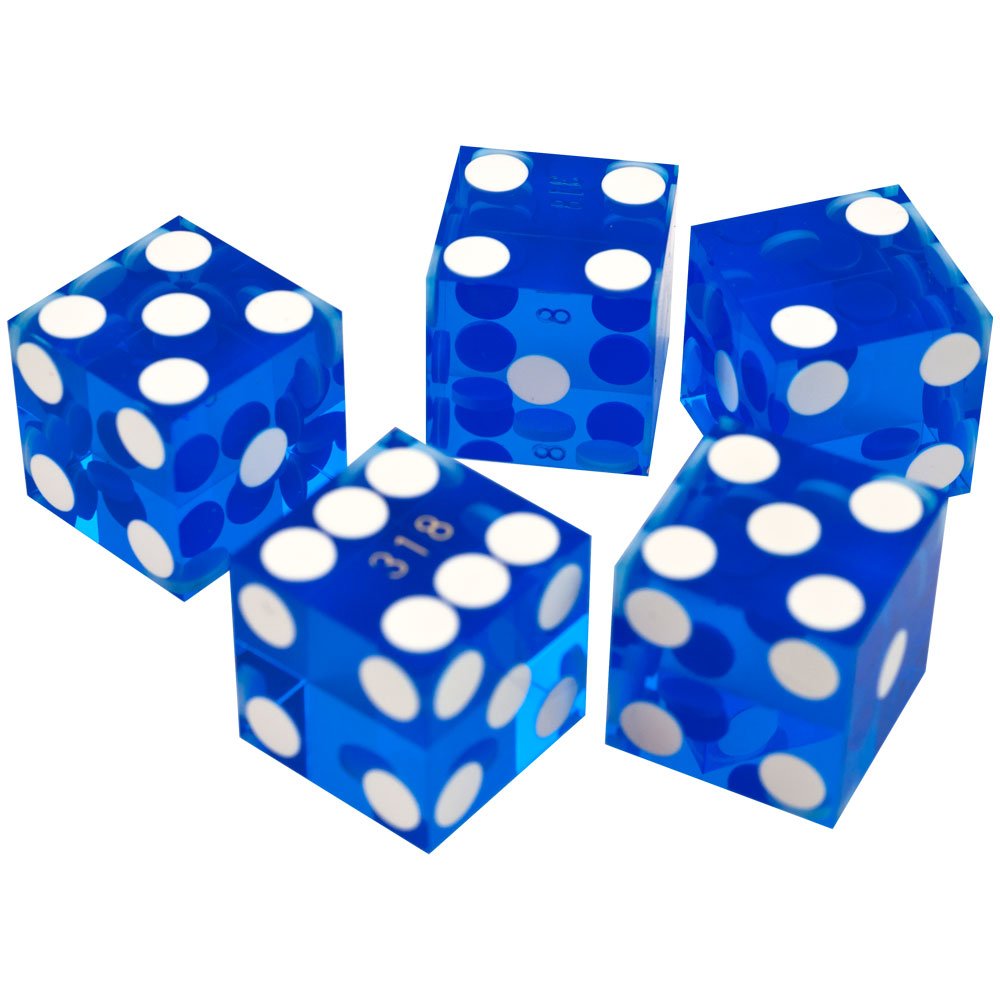 Foto 3 pulgar | Casino Dice Trademark Poker, 19 Mm, Grado A, Serializado (azul) - Venta Internacional.