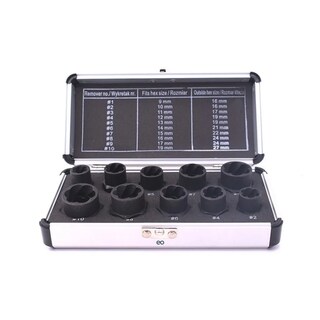 Foto 1 | Juego De Extractores De Birlos Tornillos Tuercas 9-19mm Eo Safe Imports Esi-7286-1 Negro