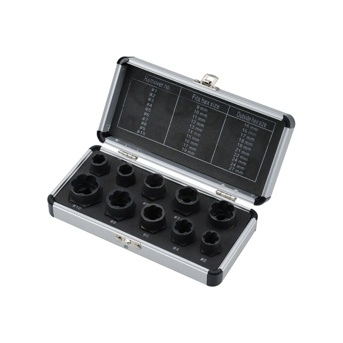 Foto 4 pulgar | Juego De Extractores De Birlos Tornillos Tuercas 9-19mm Eo Safe Imports Esi-7286-1 Negro