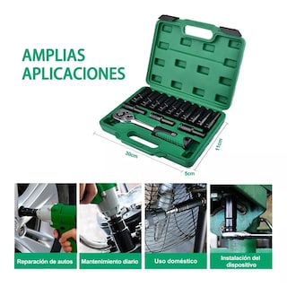 Foto 4 | Kit De Llaves Vaso 1/2 Mecanica C/llave Carraca 14pz Eo Safe Imports Esi-7105-1 Negro