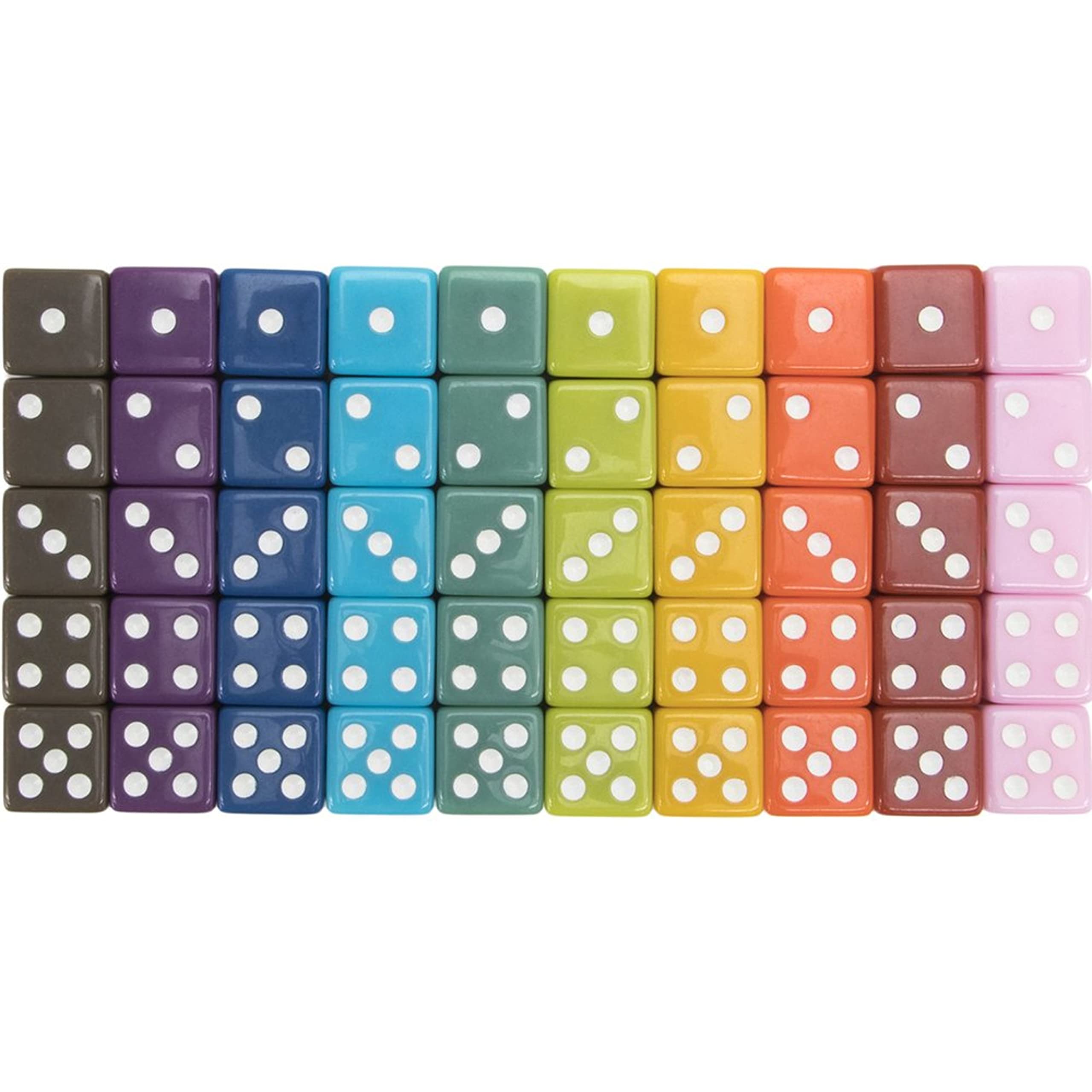 Foto 3 pulgar | Juego De Dados Brybelly, 50 Unidades, 6 Caras, 16 Mm, Colores Vintage - Venta Internacional.