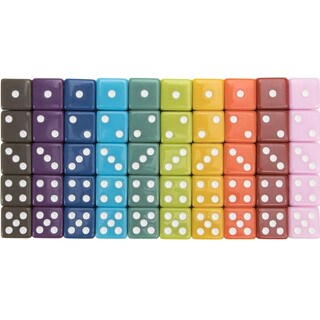 Foto 2 | Juego De Dados Brybelly, 50 Unidades, 6 Caras, 16 Mm, Colores Vintage - Venta Internacional.