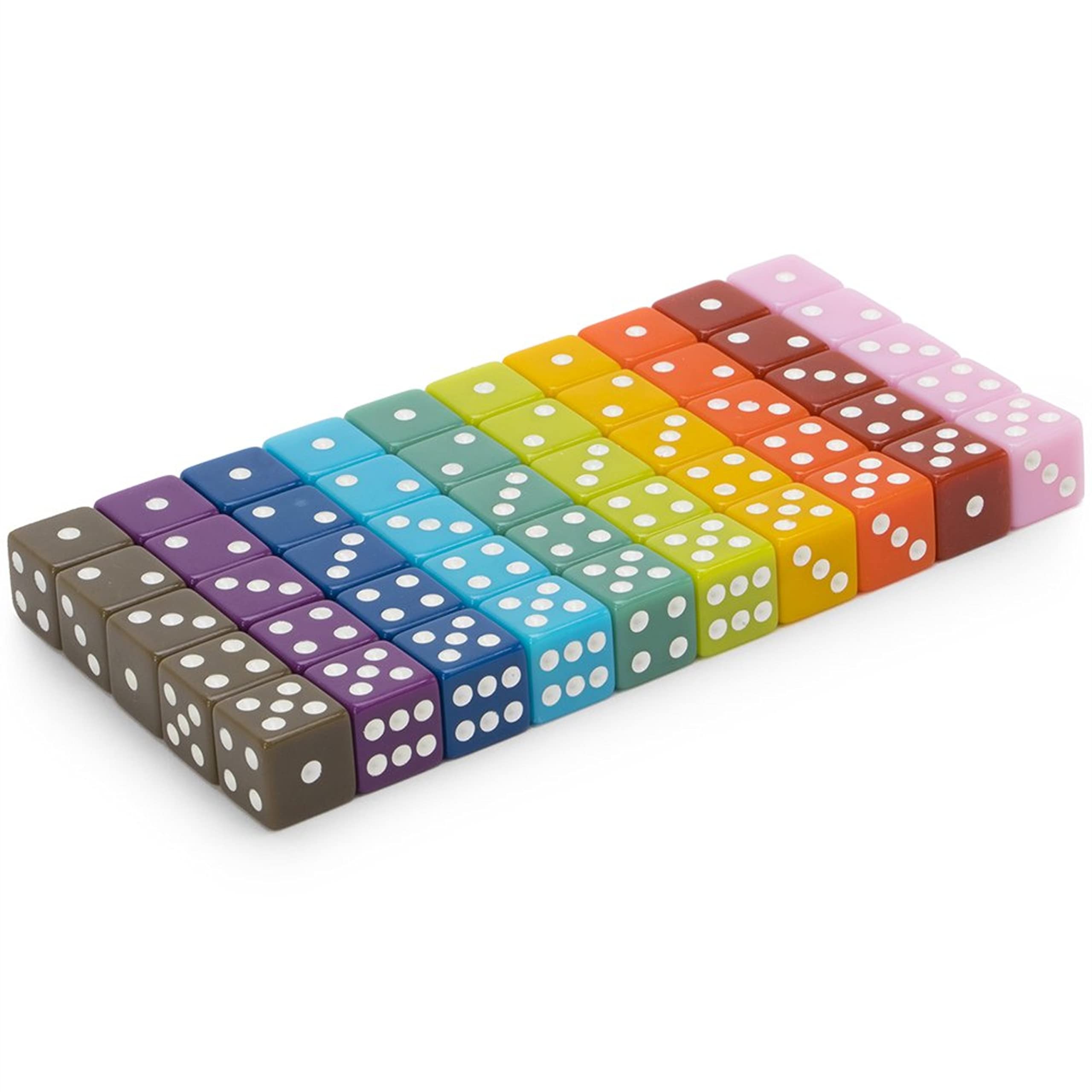 Foto 4 pulgar | Juego De Dados Brybelly, 50 Unidades, 6 Caras, 16 Mm, Colores Vintage - Venta Internacional.