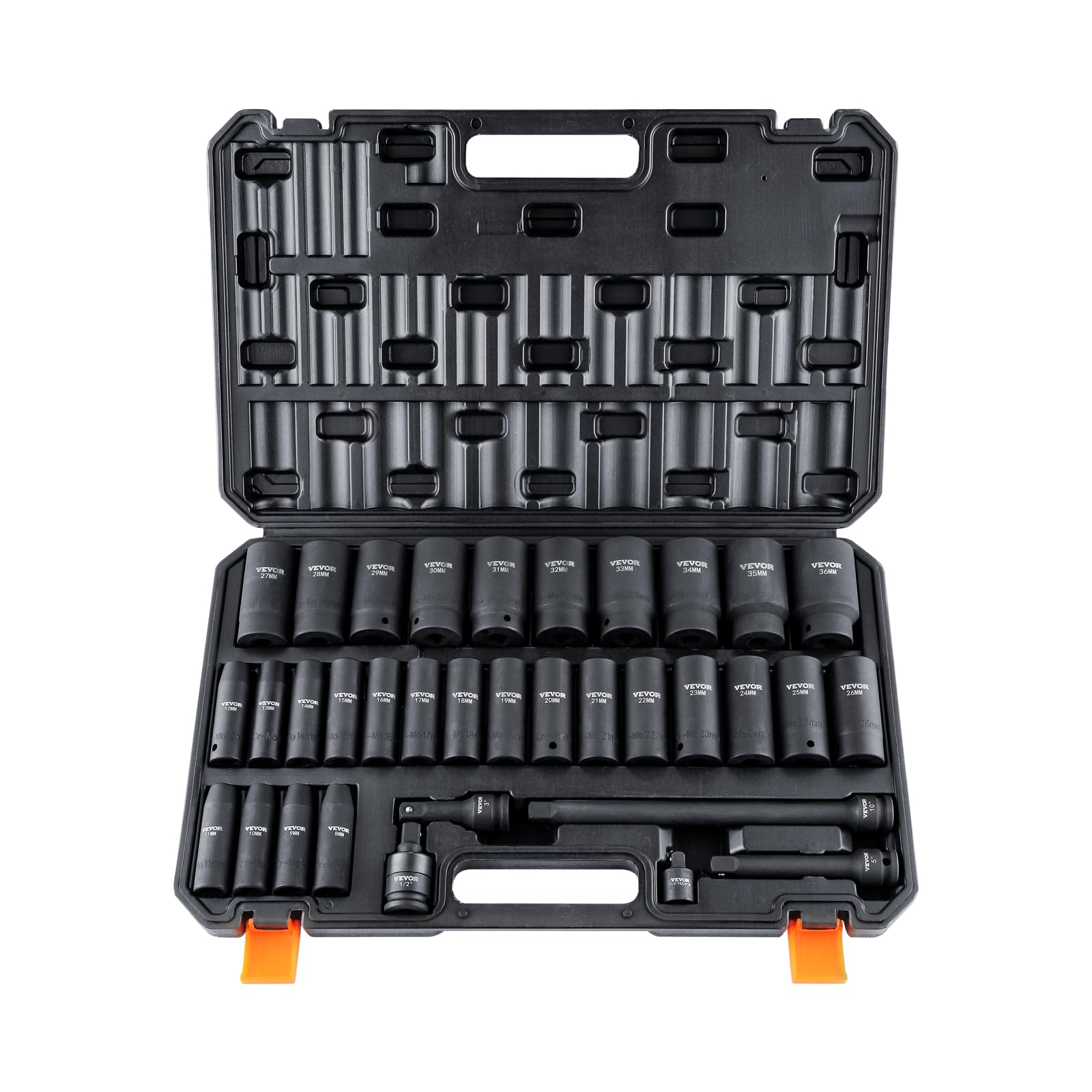 Foto 1 | Juego De Enchufes Vevor 1/2 Drive Impact De 34 Piezas Métricas De 8 A 36 Mm Con  - Venta Internacional.