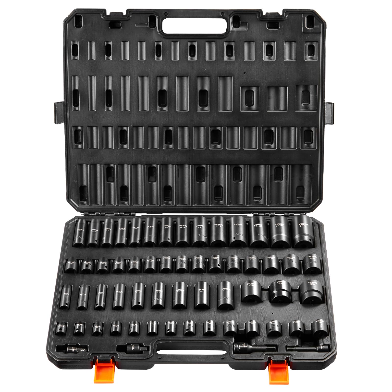 Foto 1 | Juego De Enchufes Impact Vevor, 59 Piezas, 3/8 Y 1/2 Sae, 8-32 Mm, Con Funda - Venta Internacional.