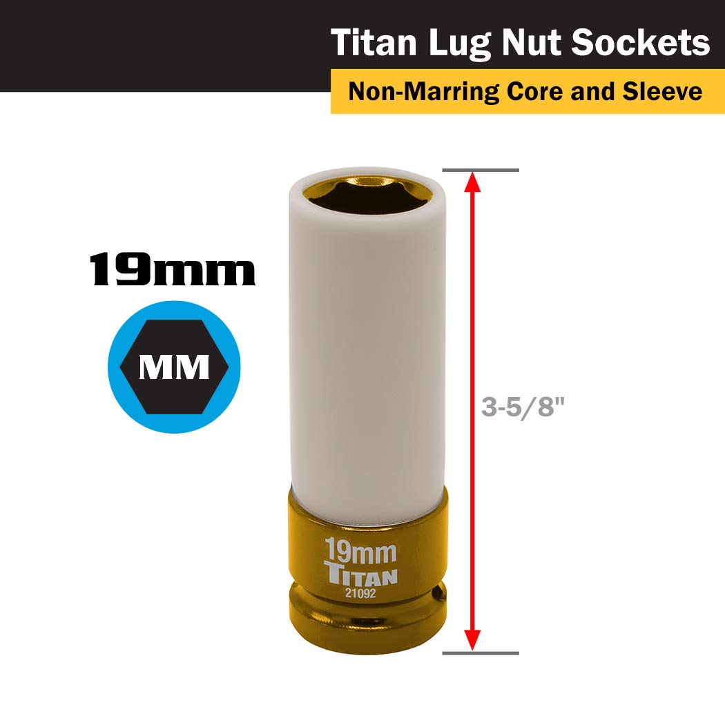 Foto 2 | Disco De 1/2 Pulgada Socket Titan 21092 De 19 Mm Que No Deja Marcas - Venta Internacional.