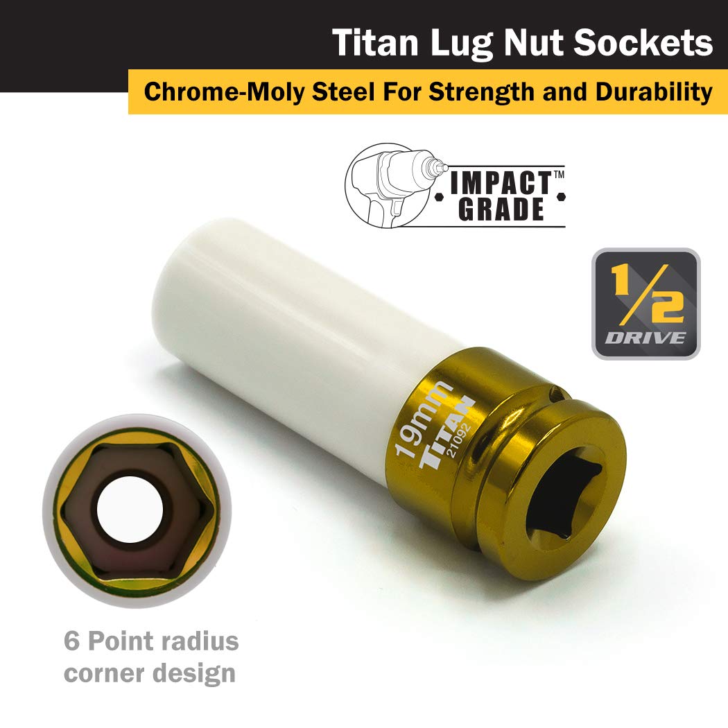 Foto 4 pulgar | Disco De 1/2 Pulgada Socket Titan 21092 De 19 Mm Que No Deja Marcas - Venta Internacional.