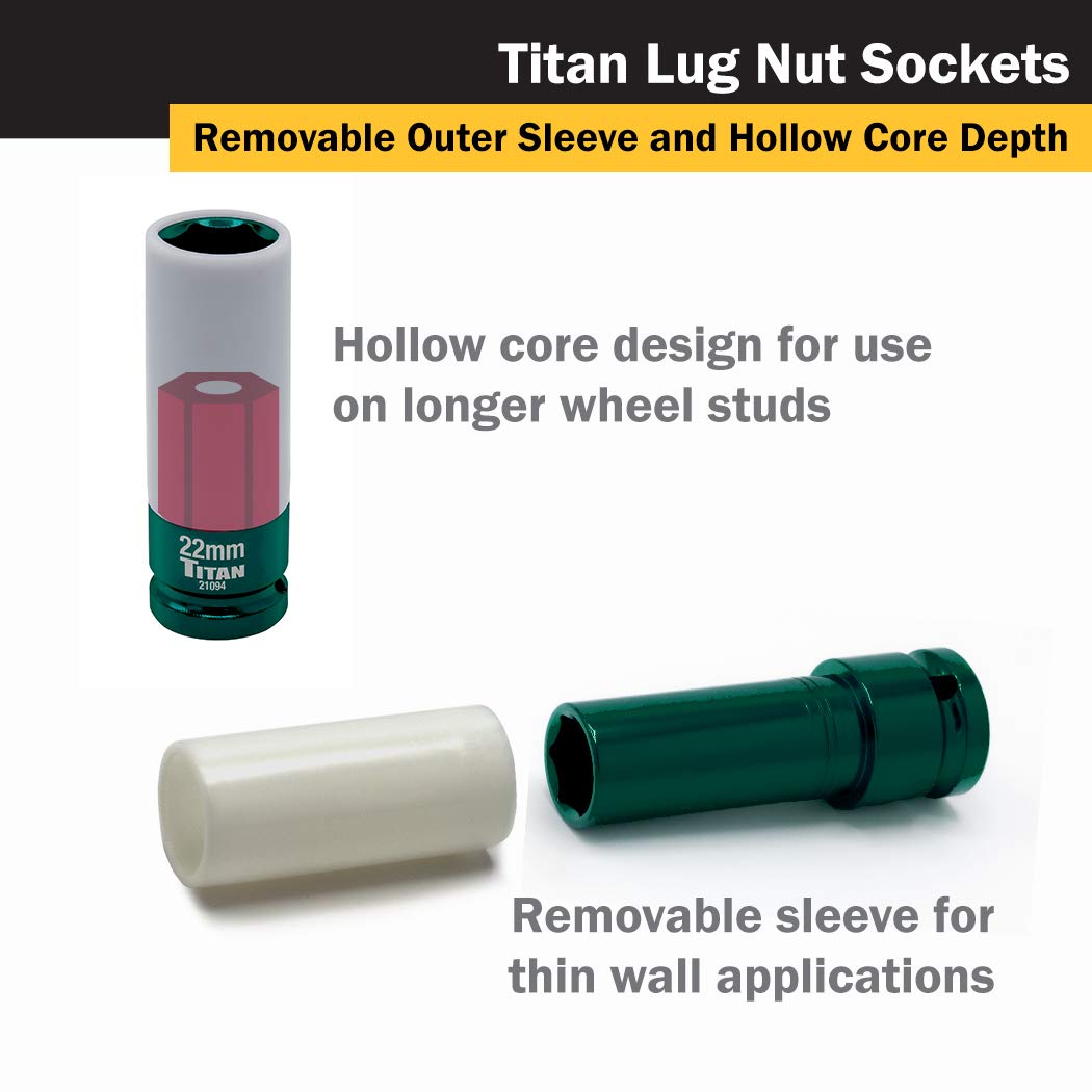 Foto 6 pulgar | Unidad De Disco Socket Titan 21094 De 1/2 Pulgada X 22 Mm Que No Deja Marcas - Venta Internacional.