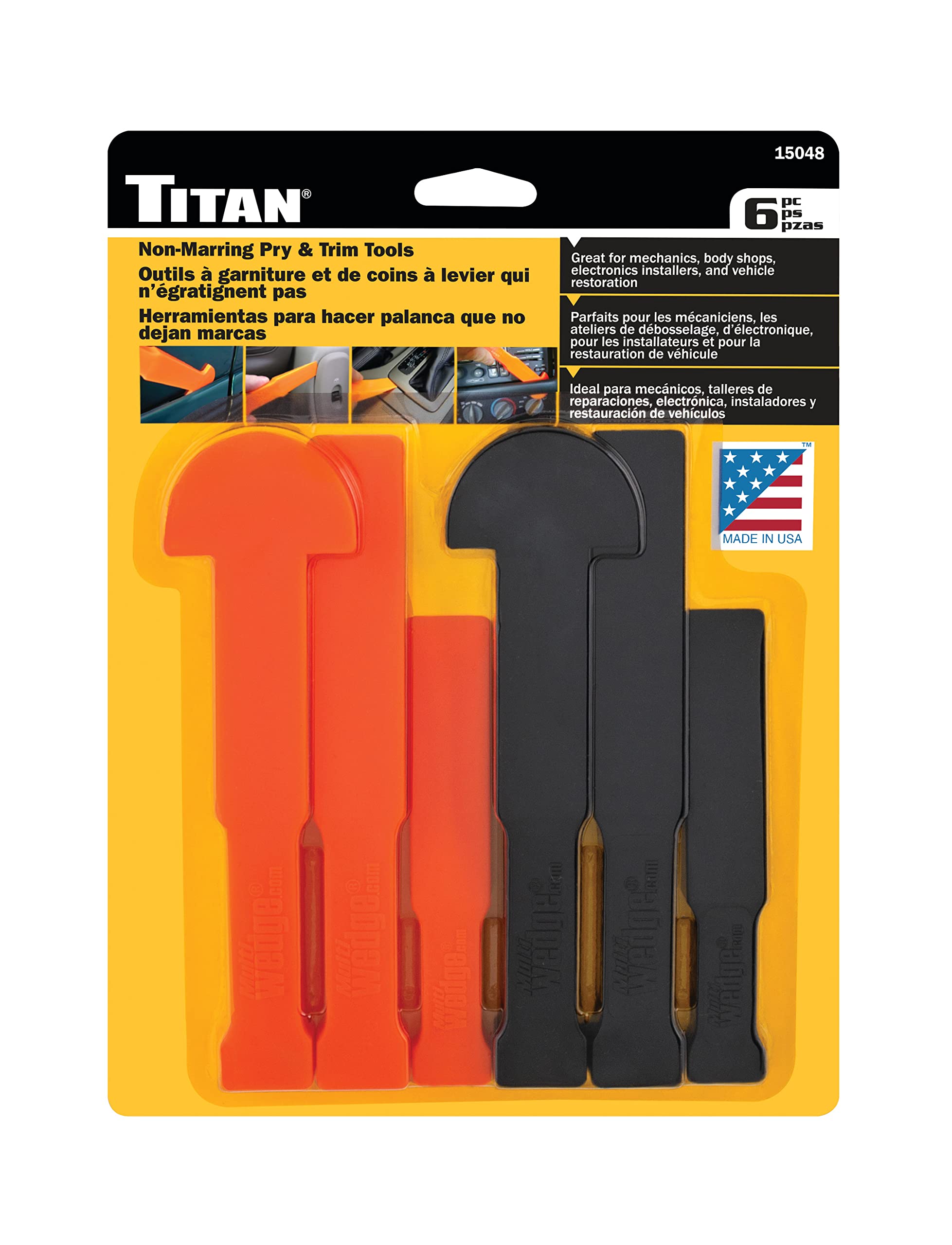 Foto 7 pulgar | Juego De Herramientas Pry Titan 15048, 6 Piezas, Con Cuñas Múltiples Para Coche - Venta Internacional.