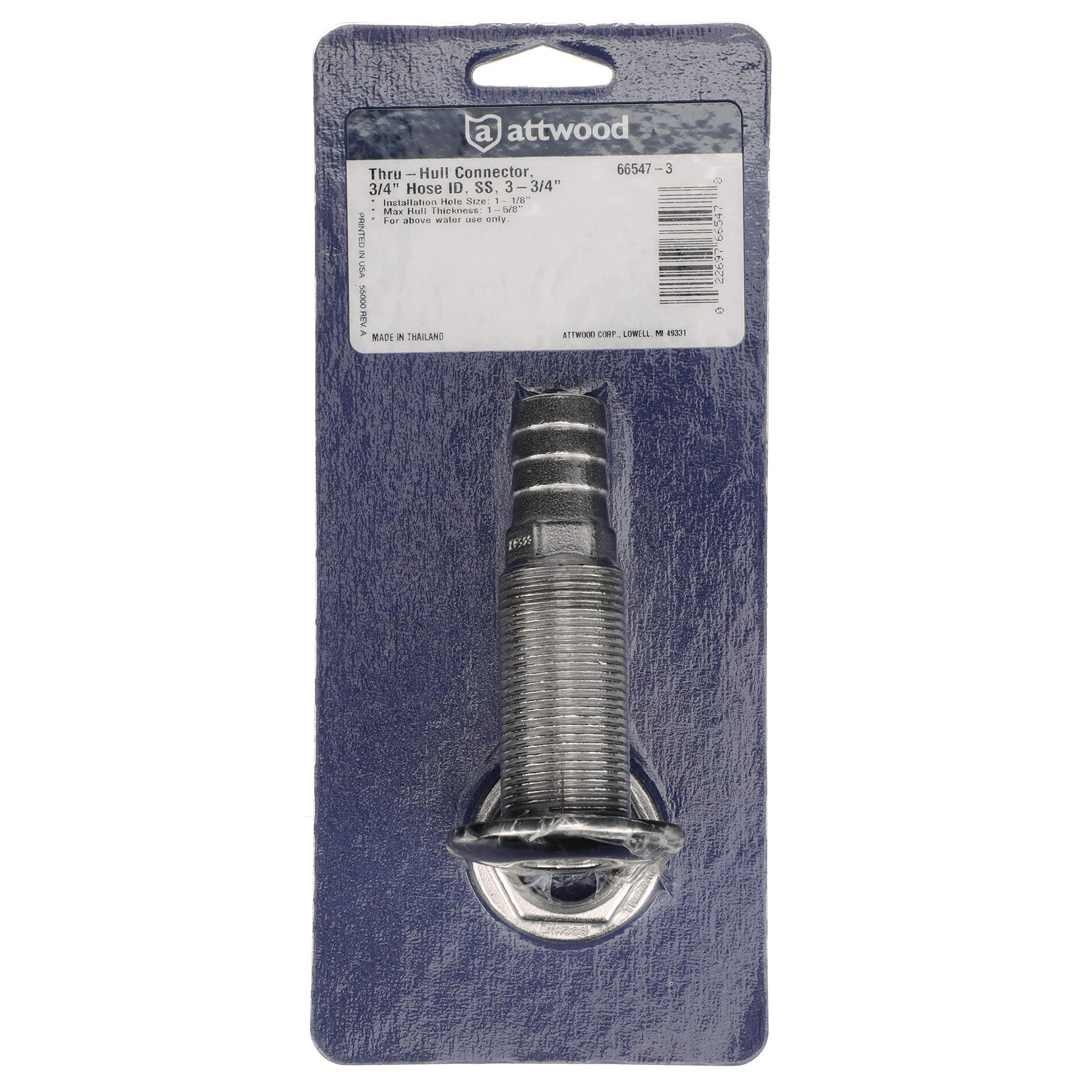 Foto 6 pulgar | Conector De Válvula Thru-hull Attwood 66547-3 De Acero Inoxidable - Venta Internacional.