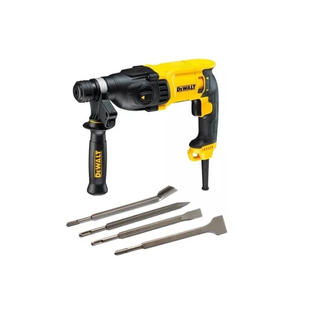 Cincel 4 Piezas y Taladro Rotomartillo Dewalt 4920