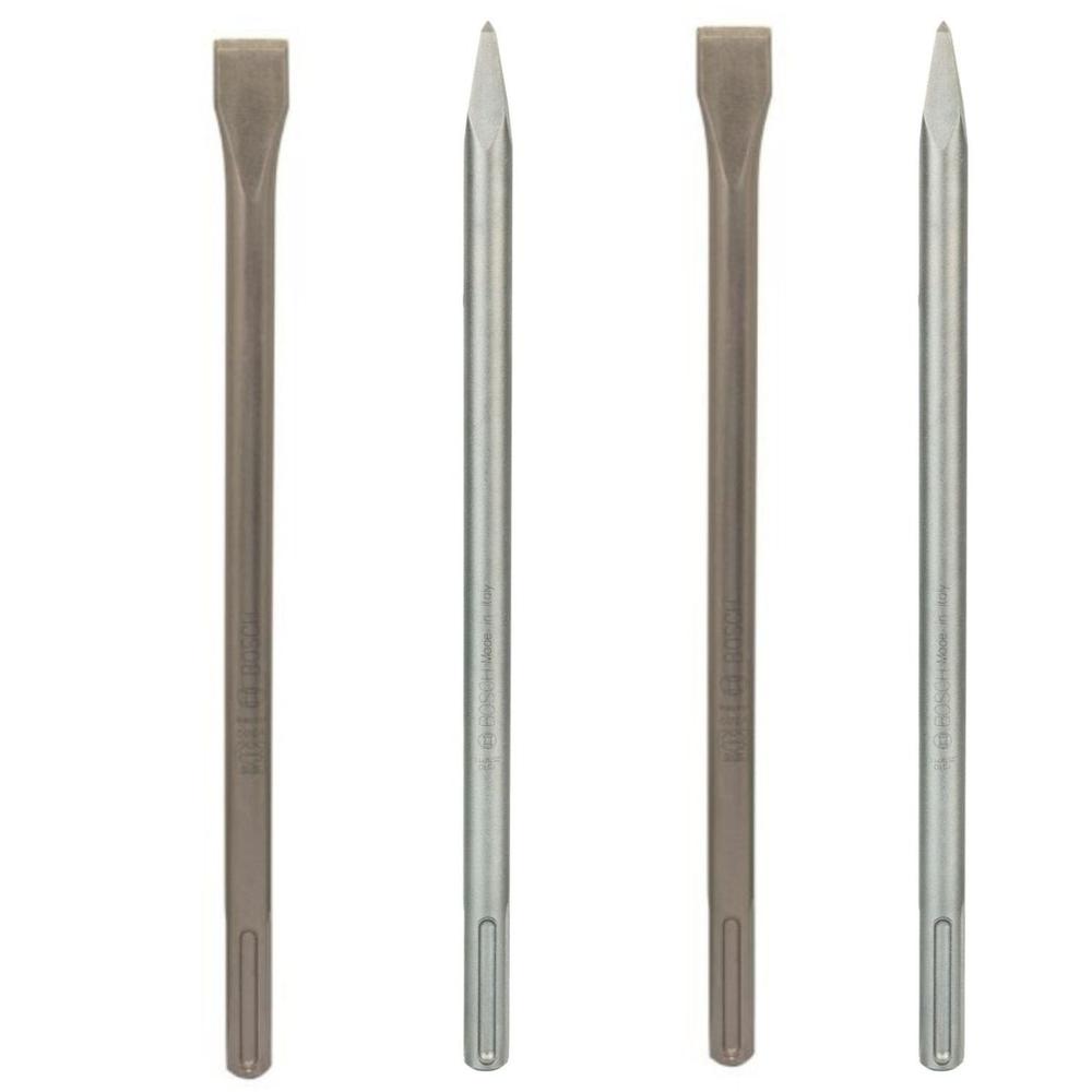 Foto 2 pulgar | Juego De Cinceles Bosch Sds Max 400mm - 2 Planos Y 2 Punta