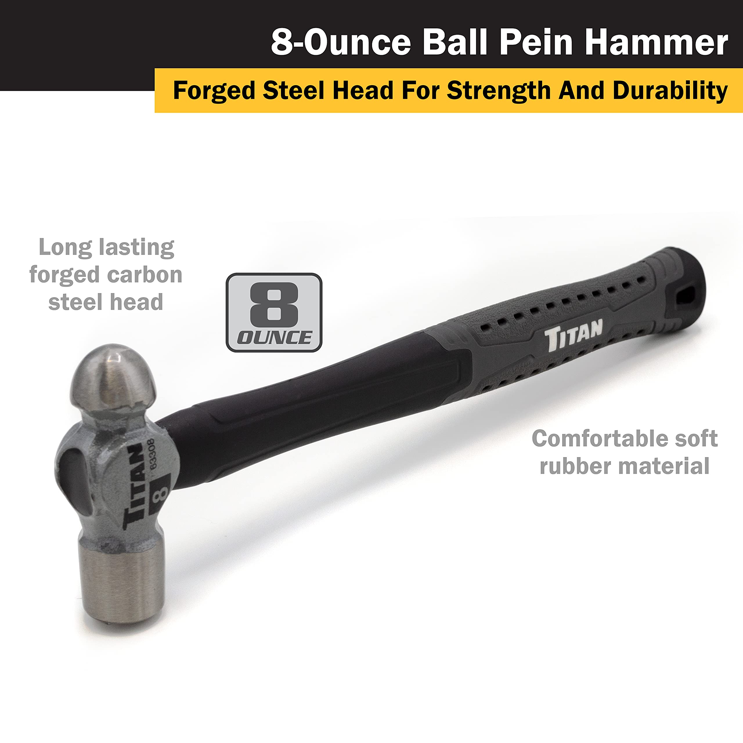 Foto 3 pulgar | Set De Martillos Ball Peen Titan 63302 De 240 Ml Y 480 Ml - Venta Internacional.