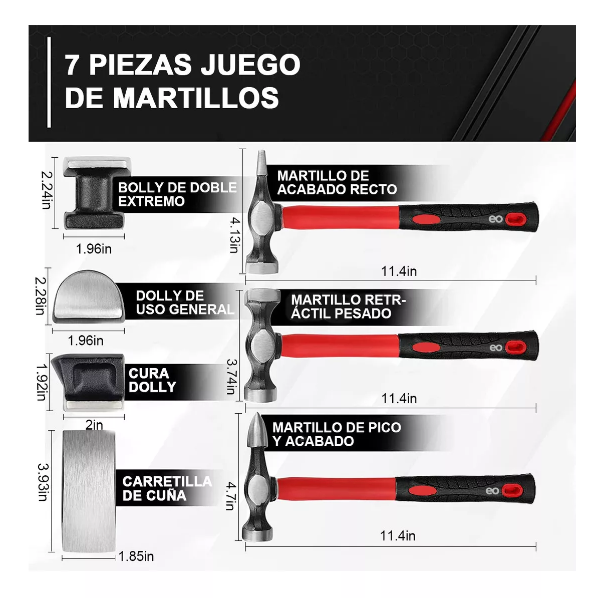Foto 3 pulgar | Language Martillo Kit Juego De 7 Piezas Eo Safe Imports Esi-14105-1multicolor
