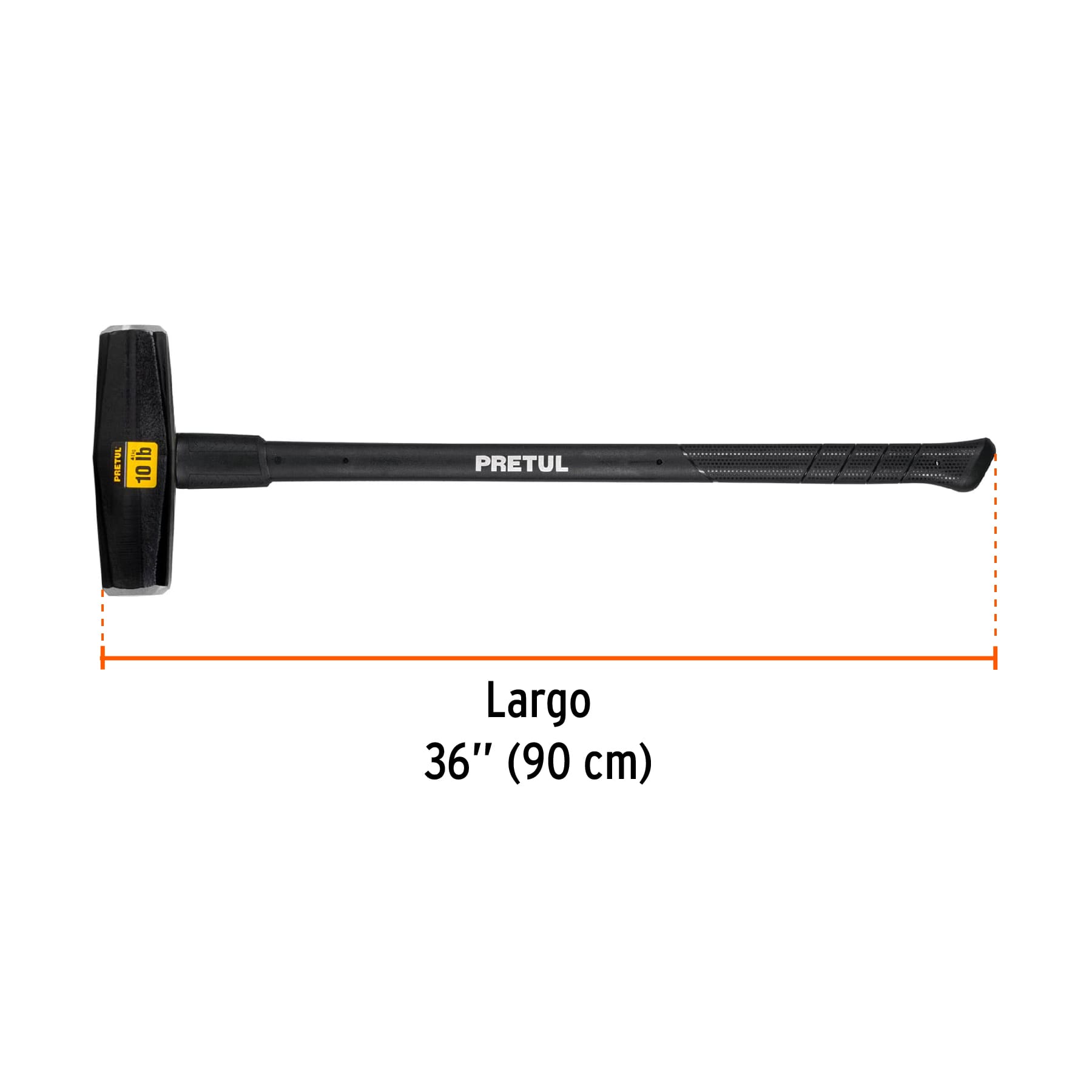 Foto 4 pulgar | Martillo Tipo Nevada Pretul Md10mp Negro 10 lbs Mango 36 Pulgadas