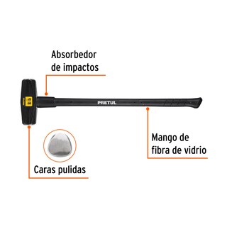 Foto 2 | Marro Tipo Nevada Pretul Md8mp Negro 8 lbs Mango 36 Pulgadas