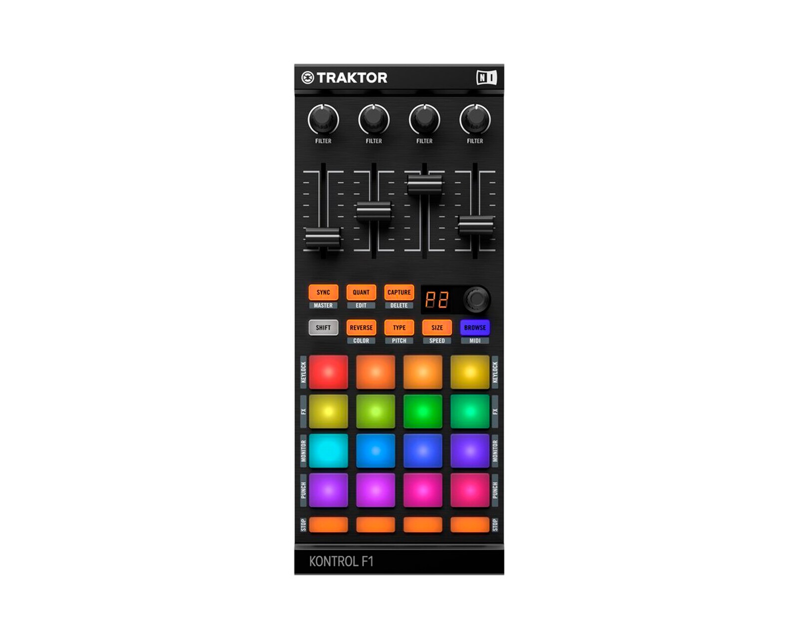 Controlador de Audio Native Instruments TRAKTOR KONTROL  F1 color Negro $5,799