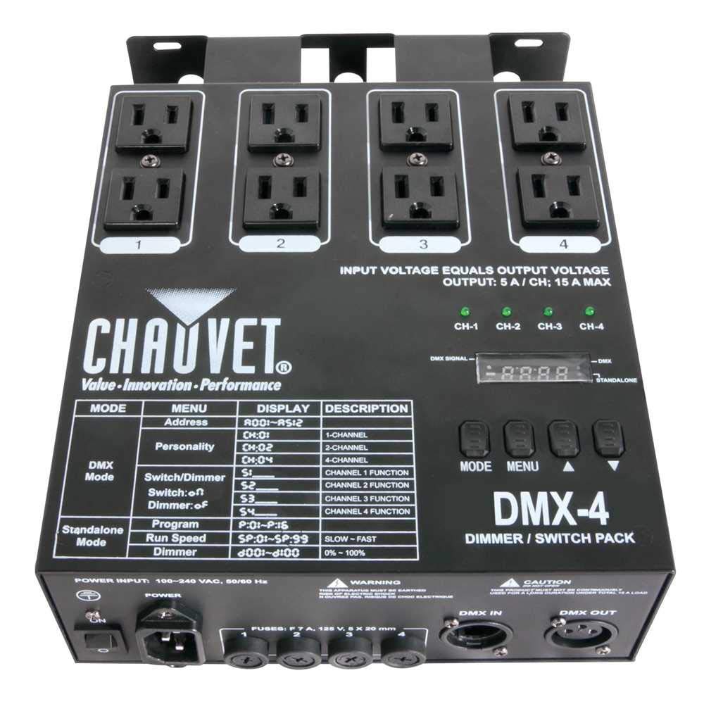 Foto 3 | Controlador De Iluminación Led Chauvet Dj Dmx-4 De 4 Canales Plateado - Venta Internacional.