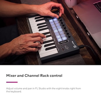 Foto 3 | Controlador De Teclado Midi Novation Flkey Mini Usb De 25 Teclas - Venta Internacional.