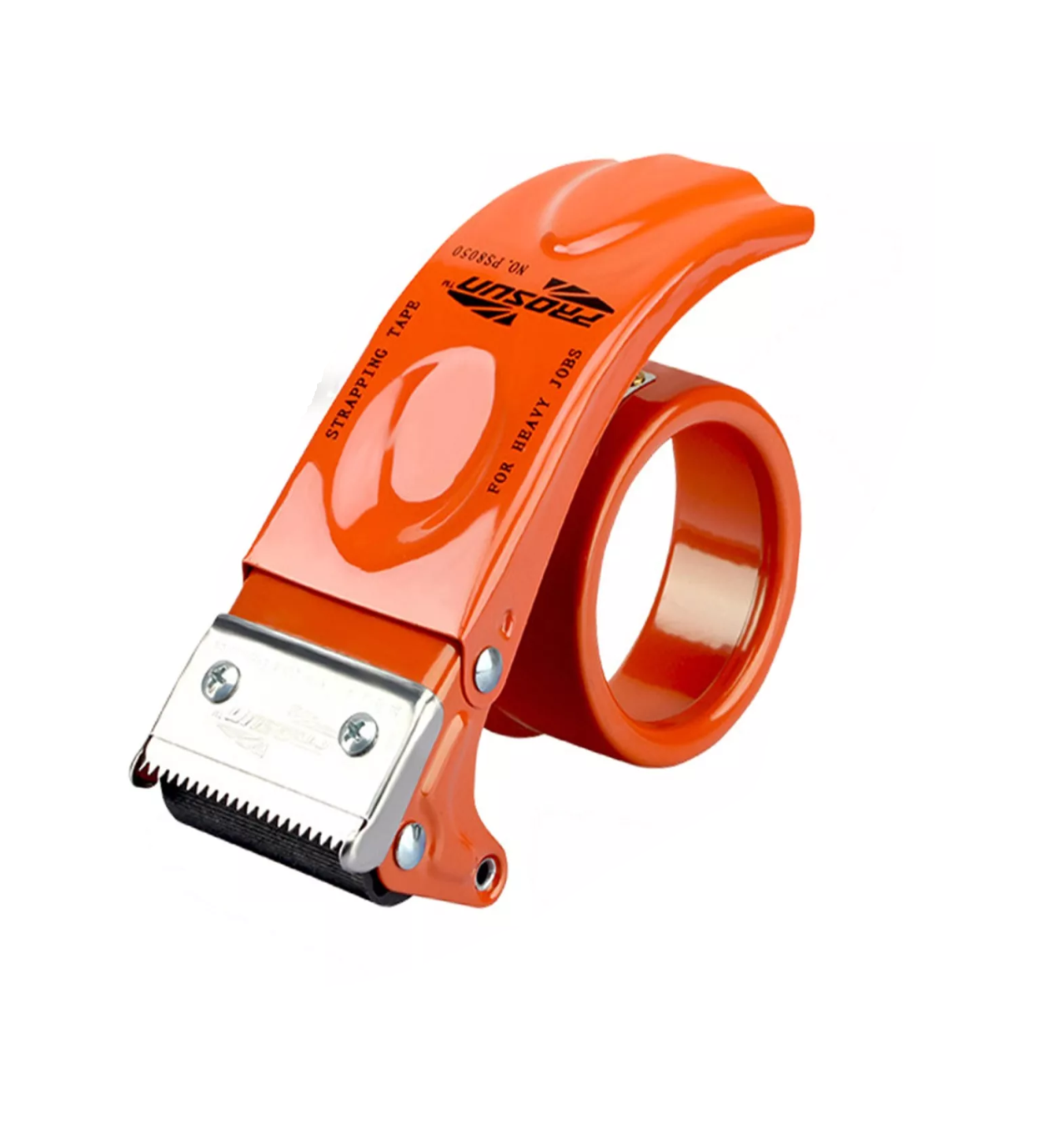Foto 2 pulgar | Despachador, Cortador De Cinta Metálico Cintas Adhesivas Naranja