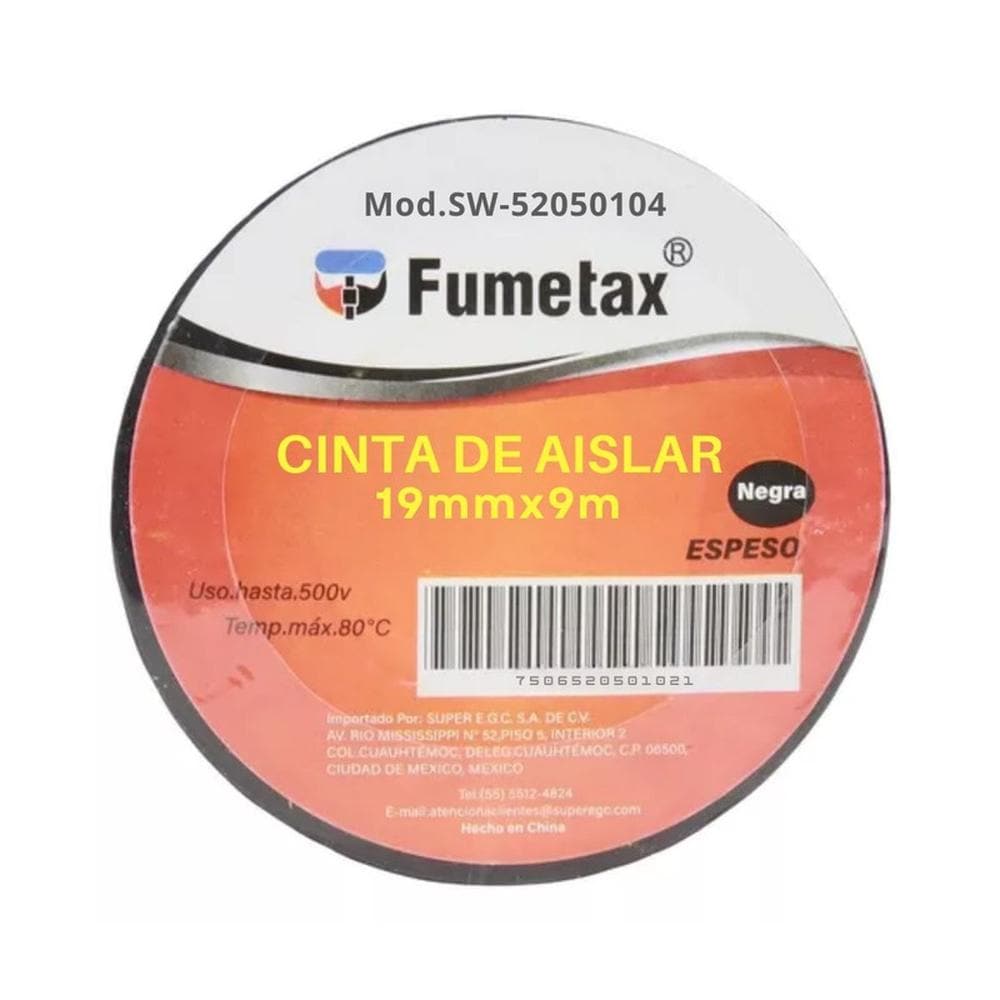 Cinta de Aislar Fumetax de 19 mm x 9 m $209