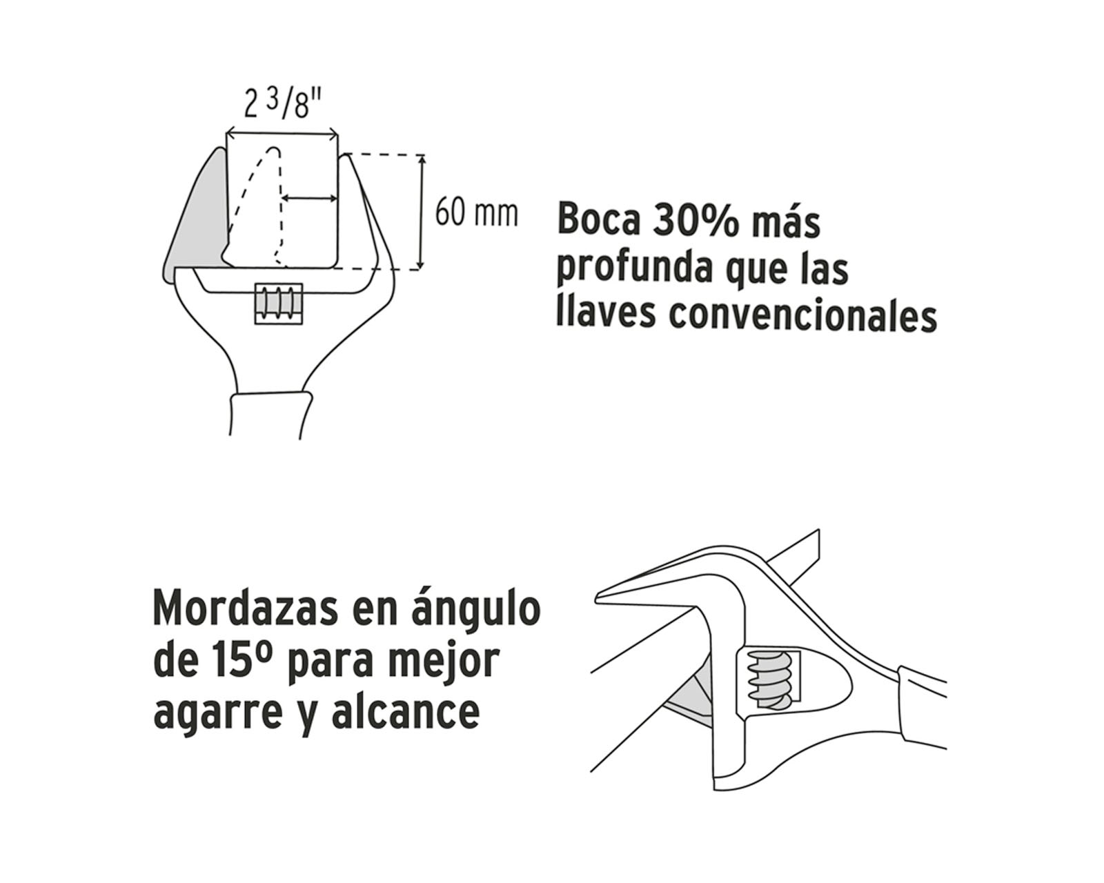 Foto 3 | Llave Multifuncional Truper Pet12xa color Negro