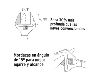 Foto 3 | Llave Multifuncional Truper Pet12xa color Negro