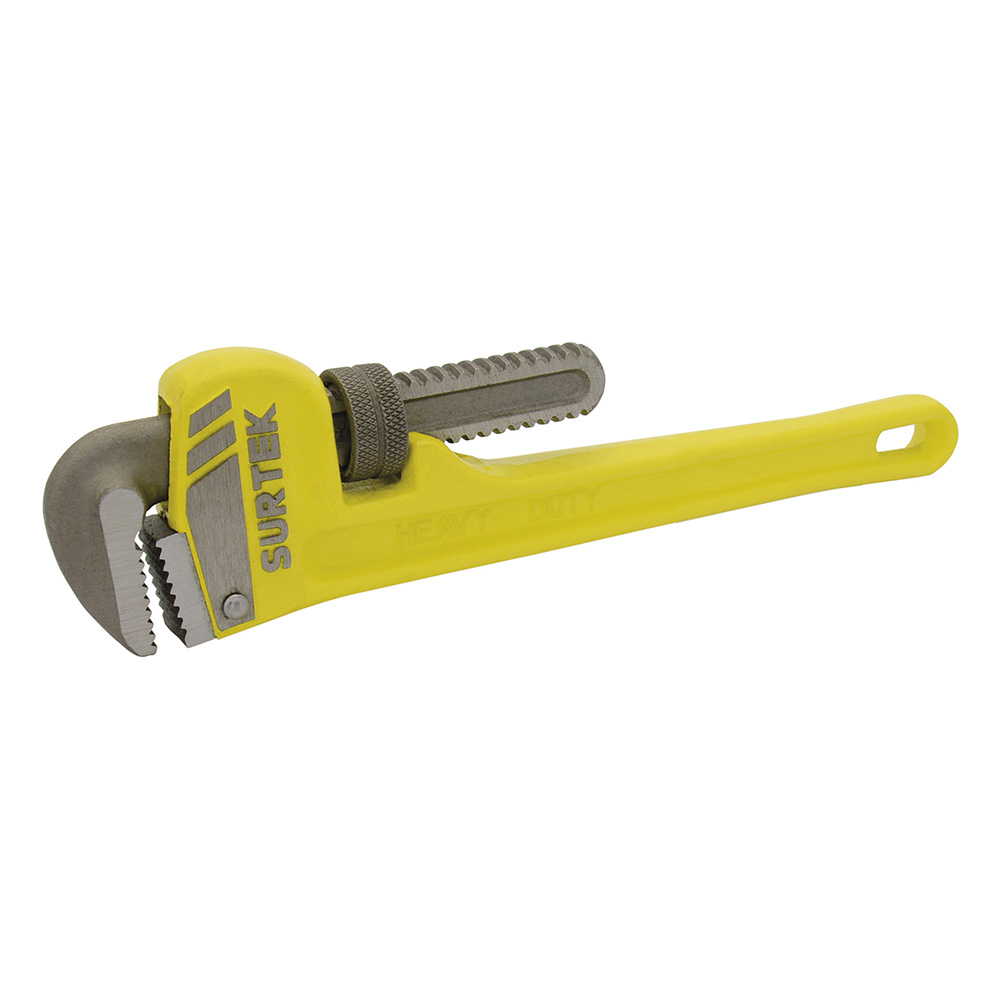 Llave Surtek 8508 color Amarillo Stillson de Hierro Maleable 8