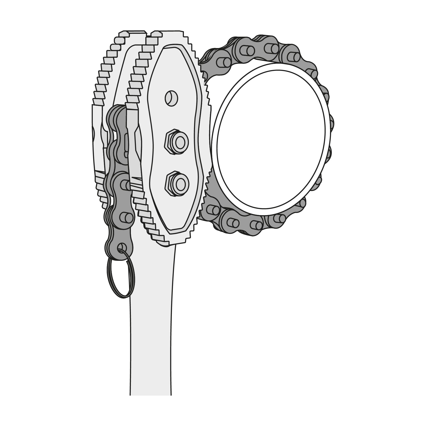 Foto 3 | Llave de Cadena tipo Caimán Truper Llc-802 color Anaranjado