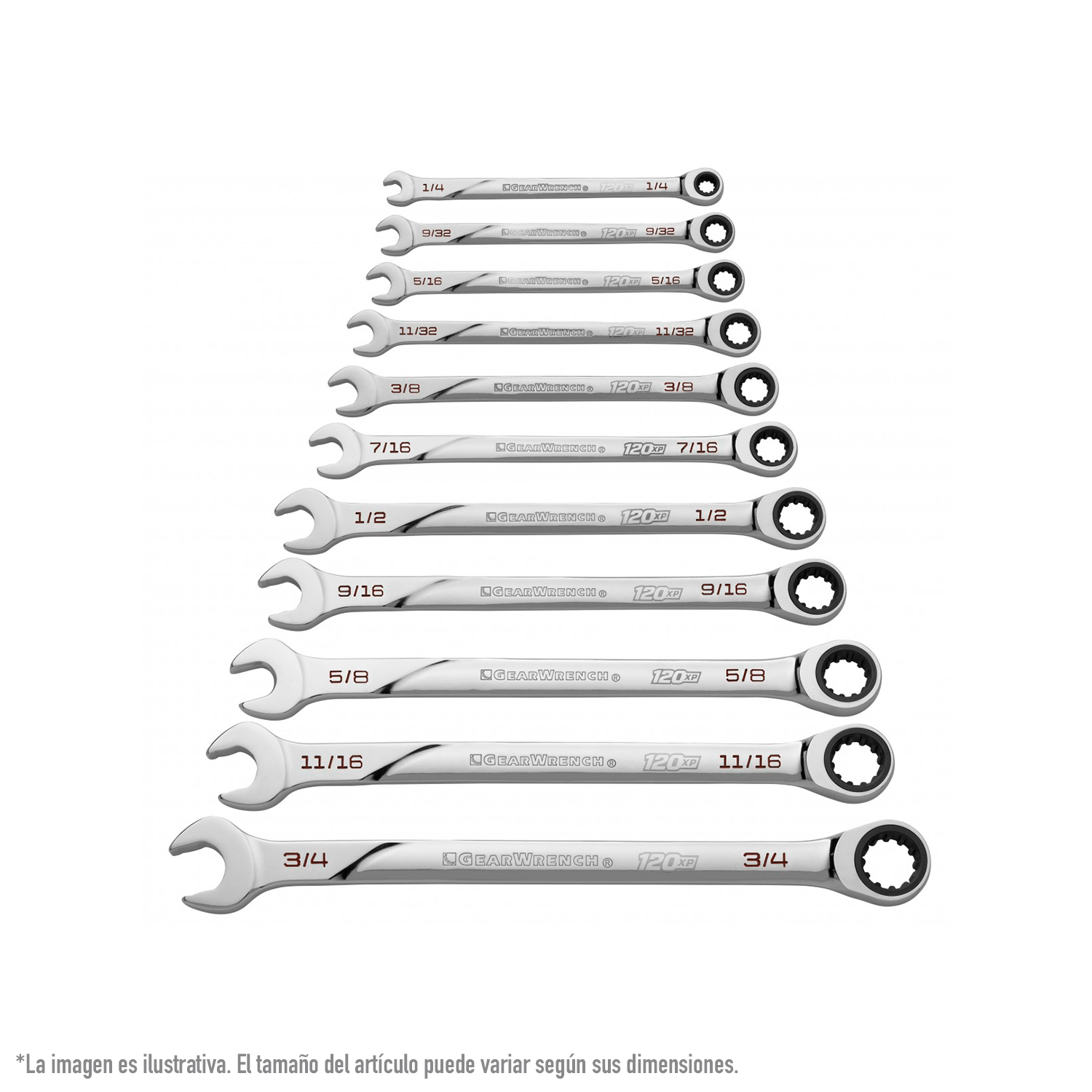 Foto 2 pulgar | Set Llaves Univ 120xp™ Comb Sae Gearwrench 86450 11 Pz